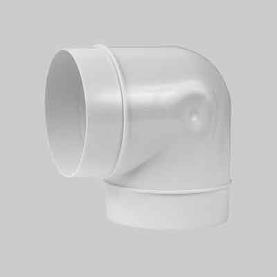 CURVA PER TUBO TONDO 90° - Ø 100 mm. Prezzo per Pezzo.
