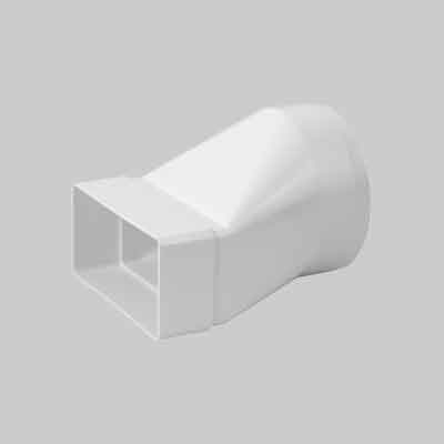 RIDUZIONE DA TUBO TONDO A RETTANGOLARE Da Ø 100 mm a mm 110x55. Prezzo per Pezzo.