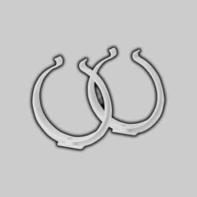 KIT STAFFE FERMATUBO PER TUBO TONDO Ø 100 mm - conf. 2 pezzi. Prezzo per Confezione.