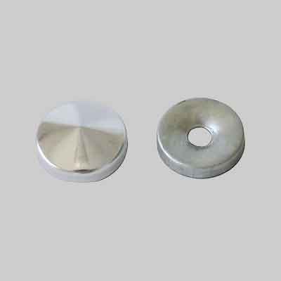 BORCHIA COPRIVITE BOMBATA mm 16 - Ottone nichelato pz. 10. Prezzo per Pezzo.