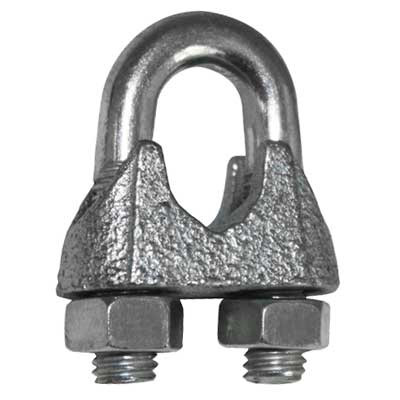 MORSETTO PER FUNI ZINCATO mm 6 pz. 2. Prezzo per Pezzo.