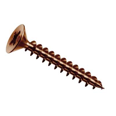 VITI TRUCIOLARI TSP BRONZATE mm 5.0x40 pz. 20. Prezzo per Pezzo.