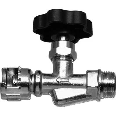 RUBINETTO DI LINEA PER COMPRESSORI 1/4" pz. 1. Prezzo per Pezzo.