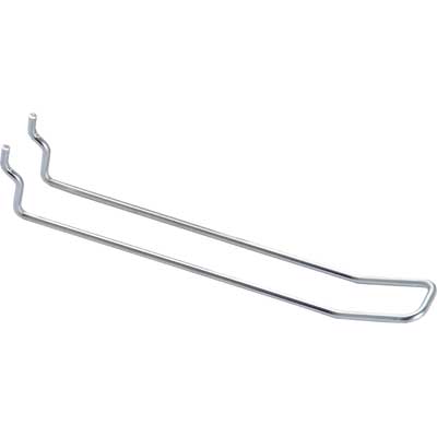 GANCIO PER PANNELLO FORATO TIPO 'DOPPIO' cm 15 pz. 10. Prezzo per Pezzo.